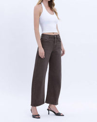 VERVET BY FLYING MONKEY High Ankle Barrel Jean in toast - women's jeans - alternate view