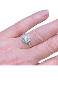 Allyanna Gifts - Women's Round Moissanite With Halo Ring