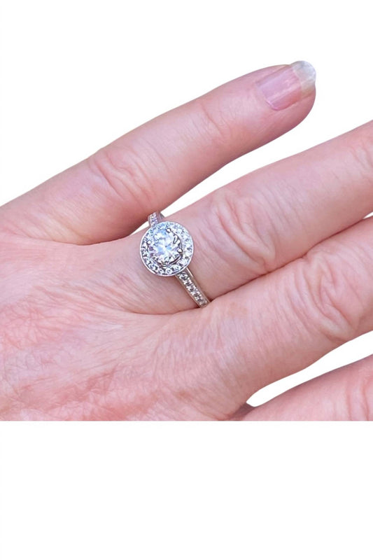 Allyanna Gifts - Women's Round Moissanite With Halo Ring
