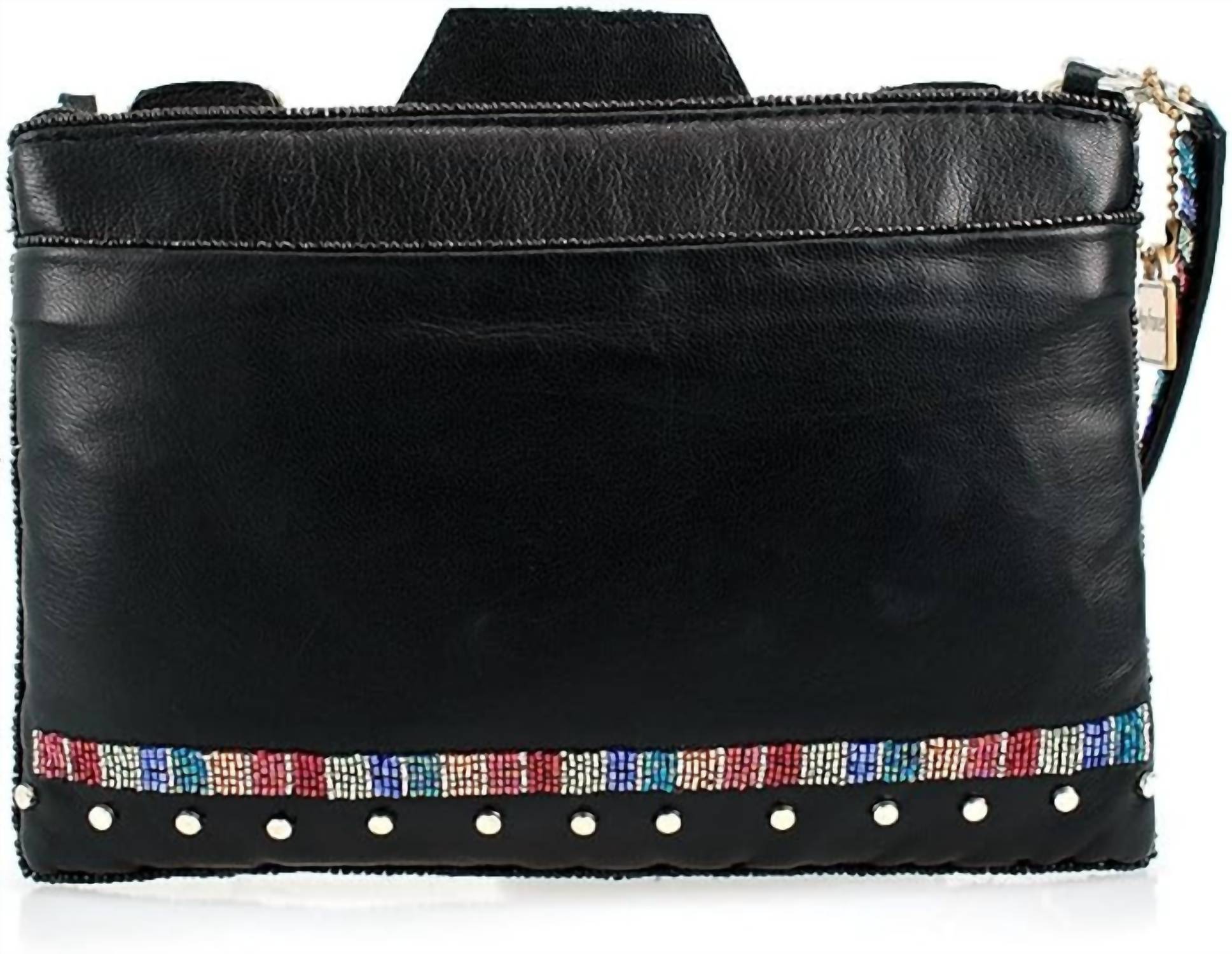 Mary Frances - Women's Color Fusion Beaded Camera Mini Crossbody Handbag