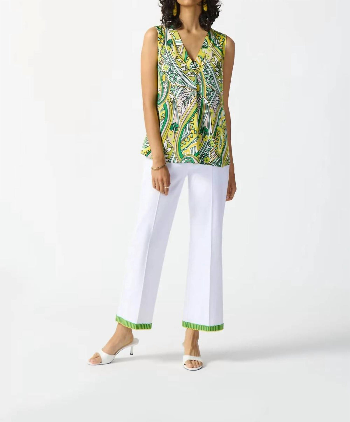 Joseph Ribkoff - Graphic Print V-neck Top