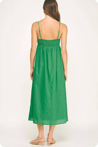 Strut & Bolt - Top Stitch Bustier Linen Midi Dress