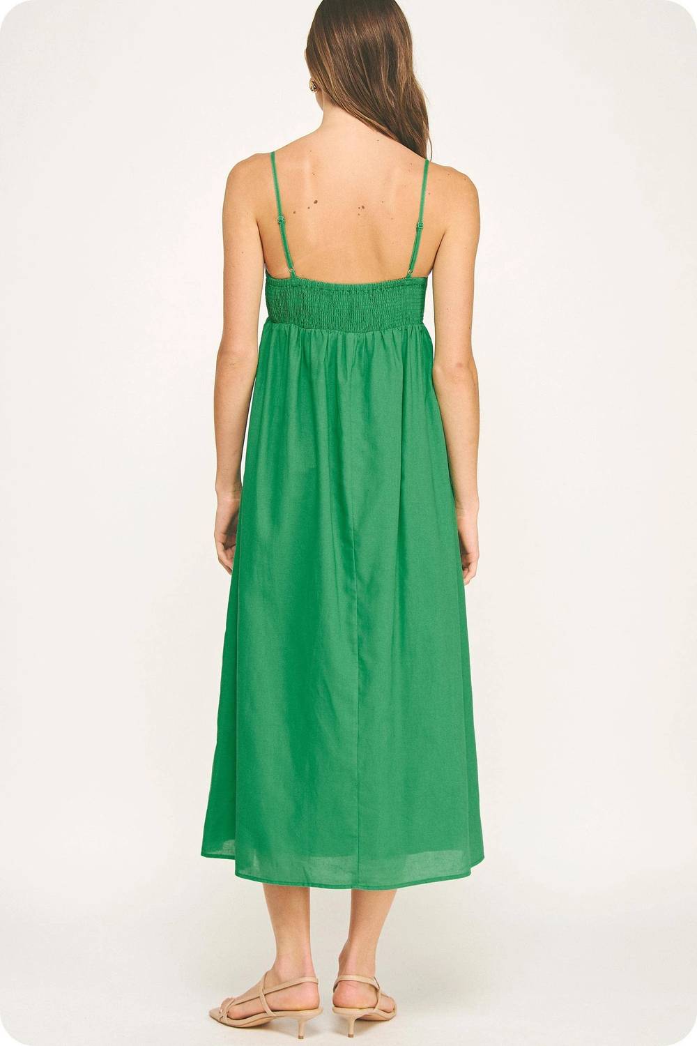Strut & Bolt - Top Stitch Bustier Linen Midi Dress