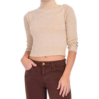 L'Agence - Kamdyn Crop Mock Neck Top