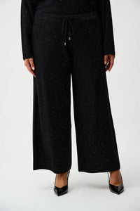 Joseph Ribkoff - Sequined Sweater Knit Culotte Pants