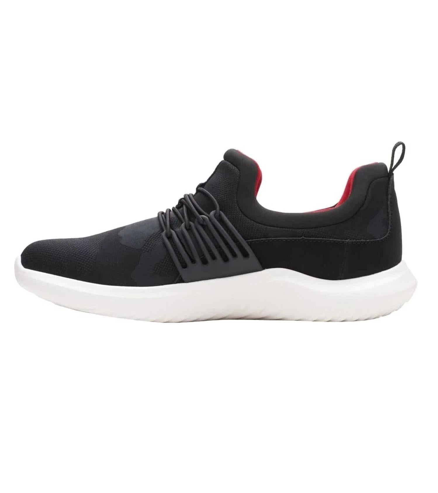 Clarks Women's Nova Ave Sneaker in black textile - women's sneaker - alternate view