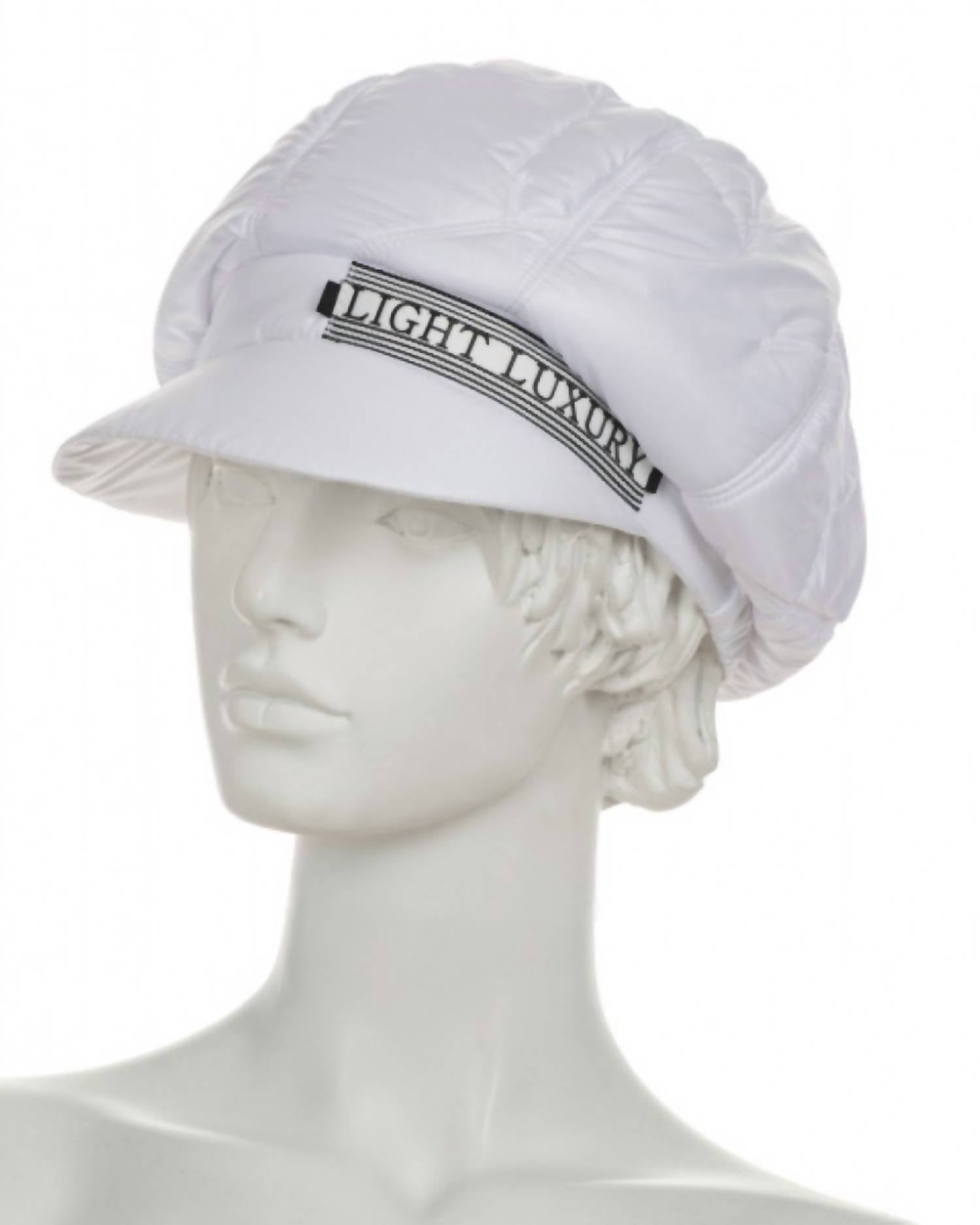 Beate Heymann Women's Quilted Cap in white - women's hat