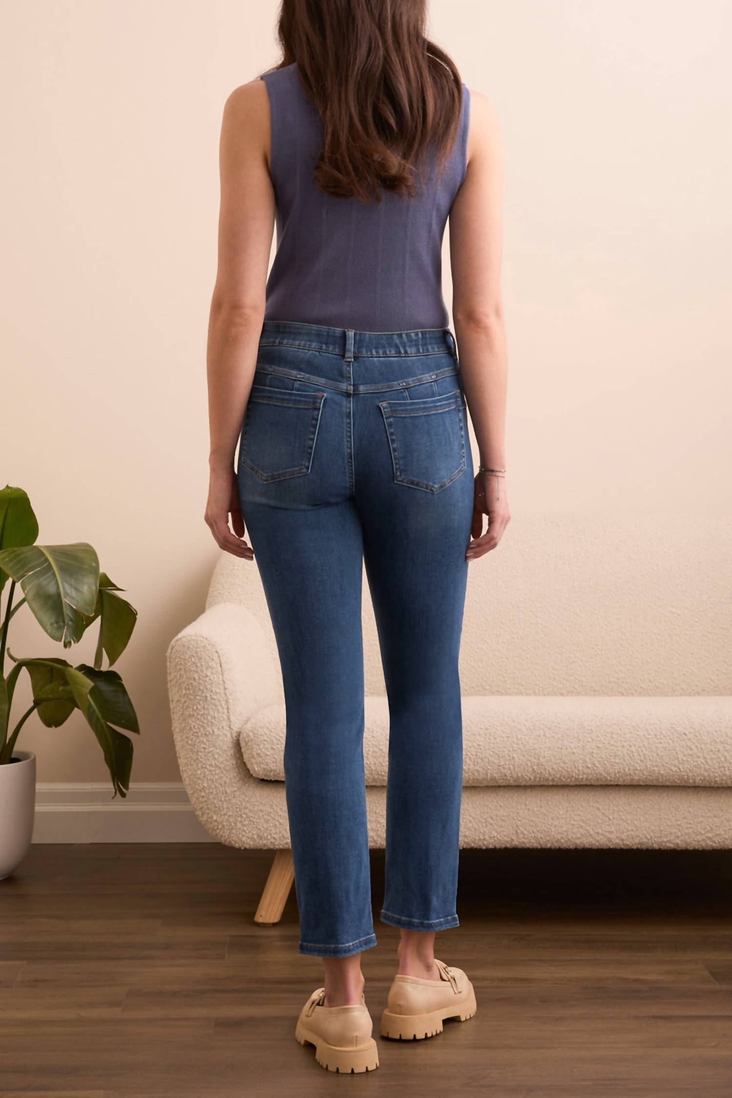 Tribal - Sophia Pull-On Slim Crop Jeans