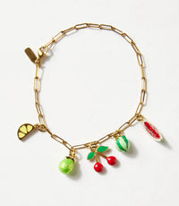Farrah B Jewelry - Women's Fruit Charm Bracelet