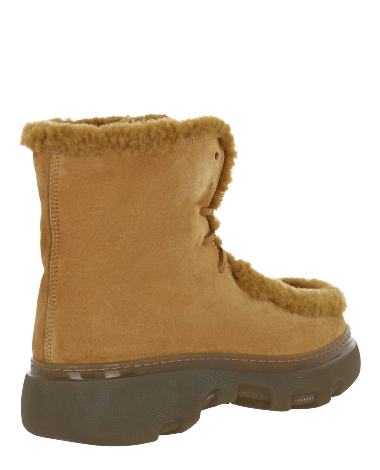Burberry Men's Creeper Shearling Boots in amber - men's shoe - alternate view