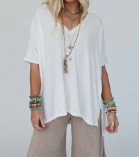 Three Bird Nest - Cayenne V-neck Top
