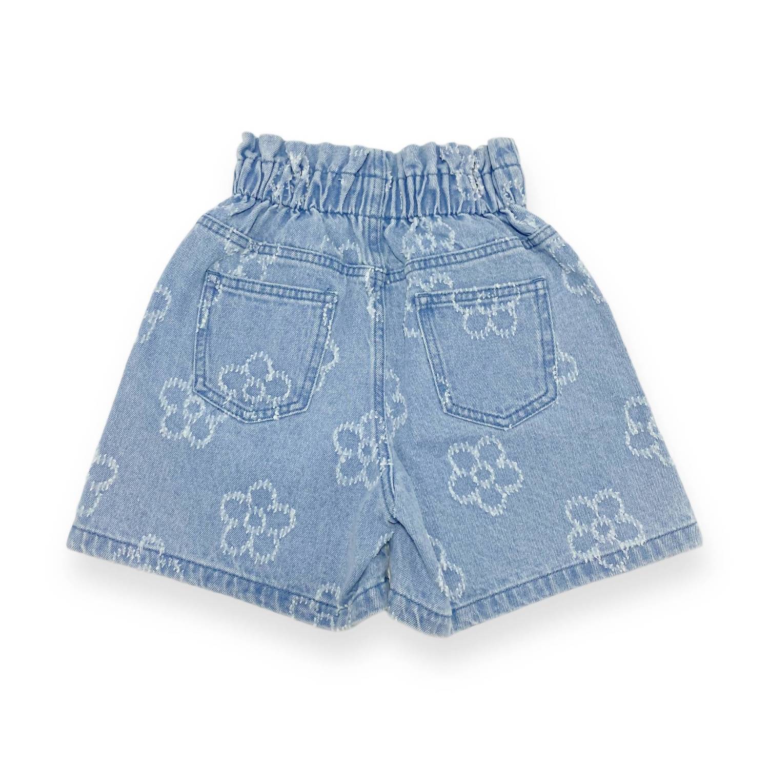 doe a dear Girl's Floral Shorts in denim - kids' shorts - view 7