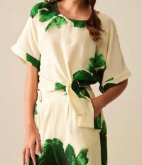 Q2 - Tropical Bloom Tie Waist Top
