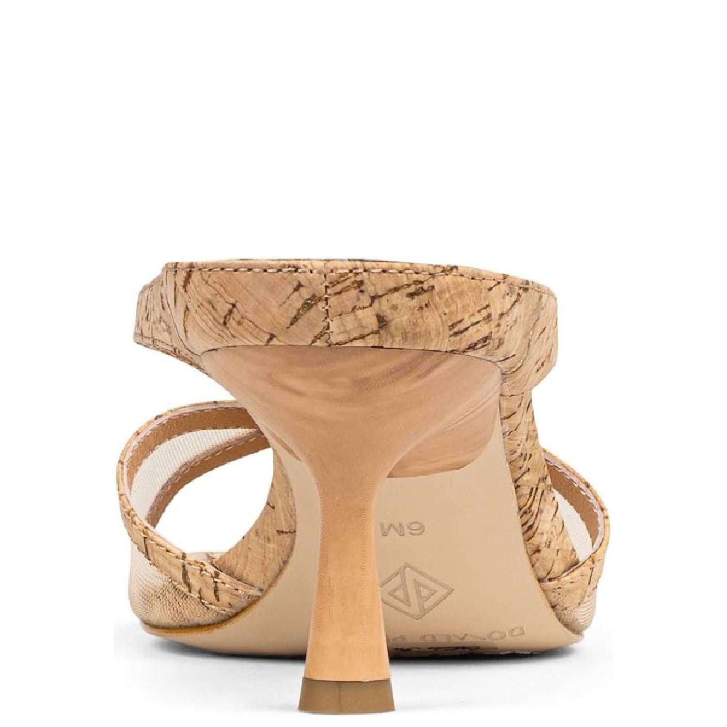 DONALD PLINER Women's Remixx Sandal in natural cork - women's sandal - detail view