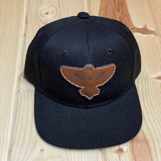 The Whole Herd - Boy's Thunderbird Leather Patch Hat, Infant