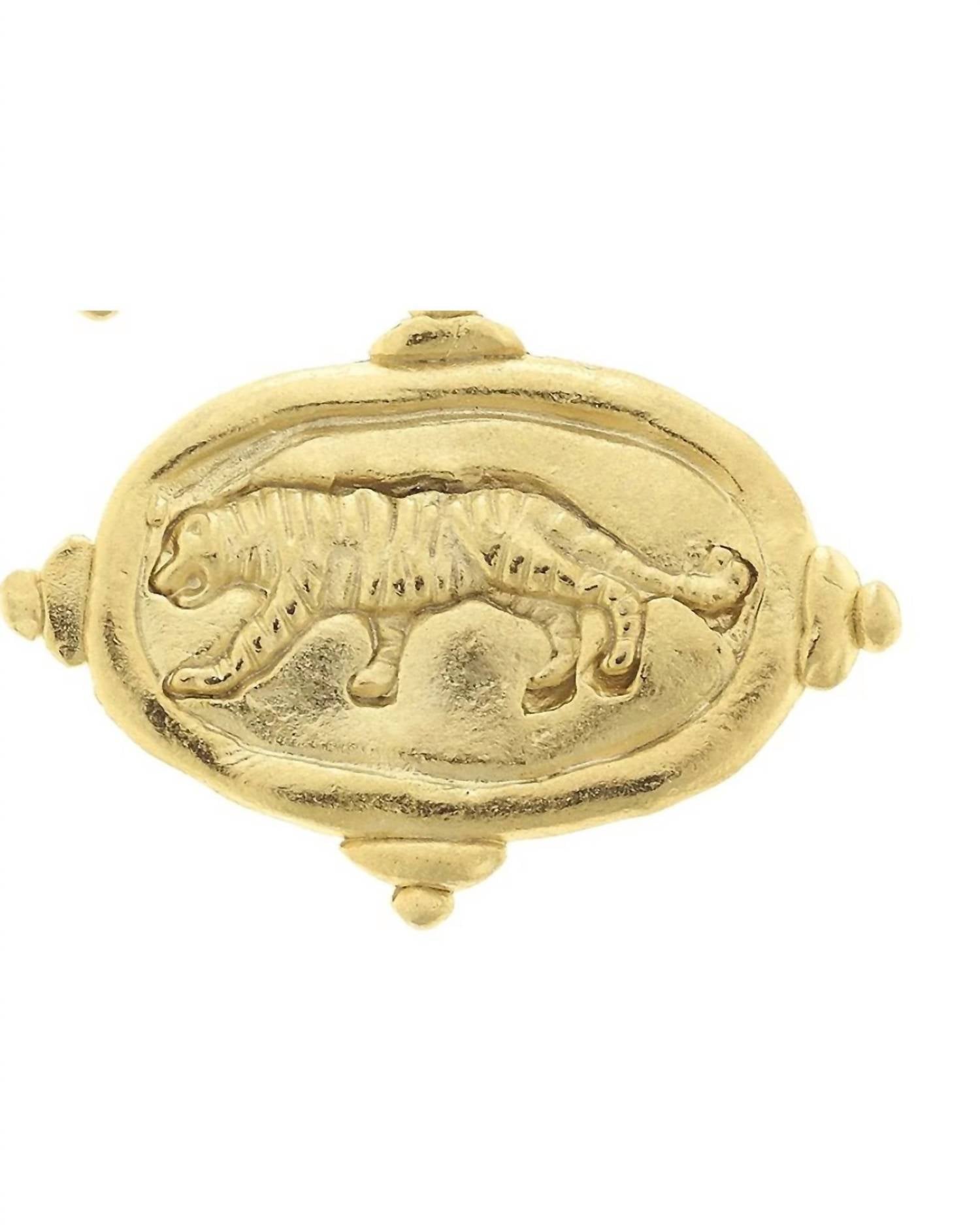 Susan Shaw - Women's Tiger Intaglio Studs