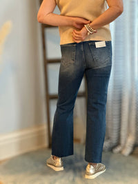 Amelia K. Luxe - Raw Hem Button Fly Jeans