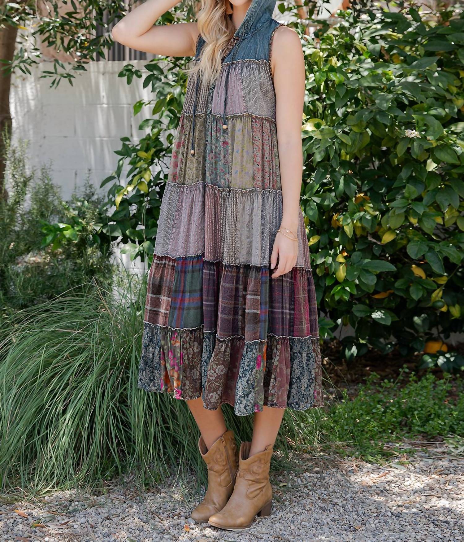 Young Threads - Sleeveless Long Hoodie duster