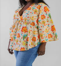 Guapa - Prana V Neck Top - Plus