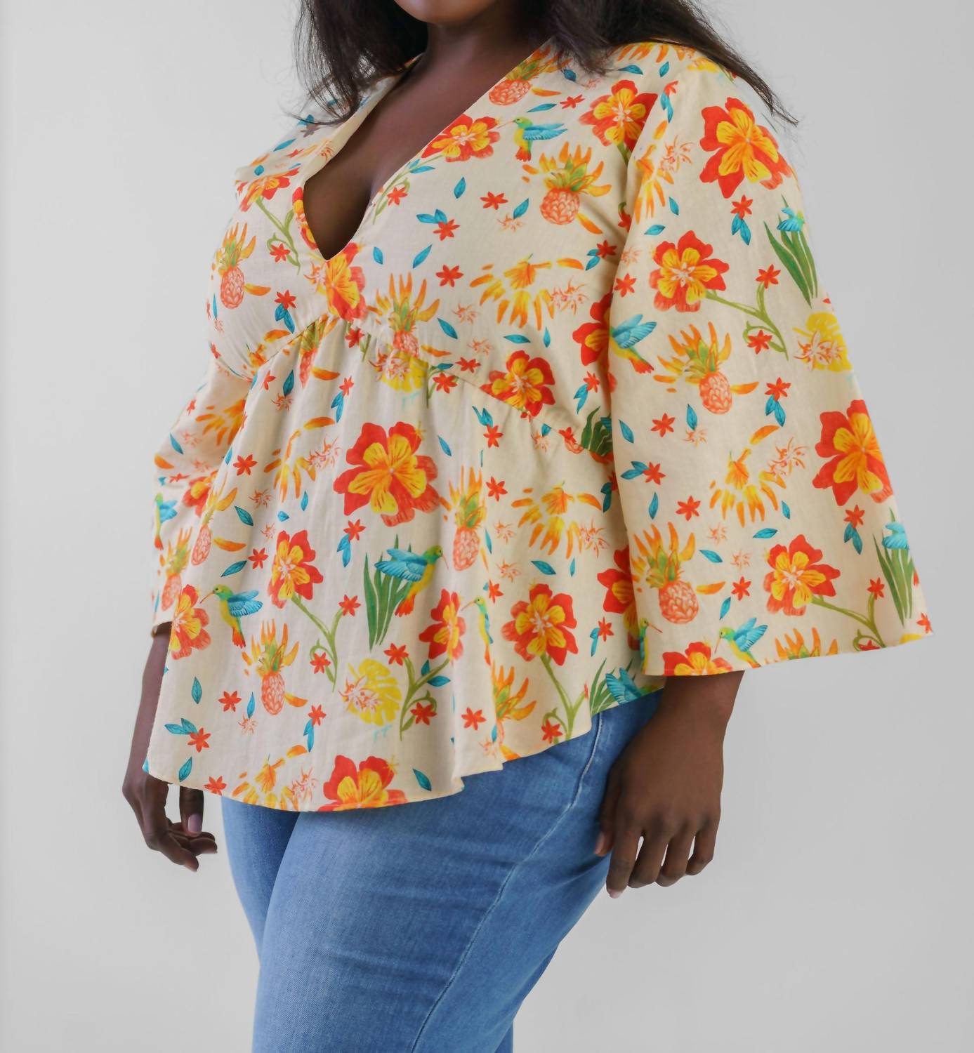 Guapa - Prana V Neck Top - Plus