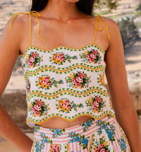 Pink City Prints - Sicily Crop Top