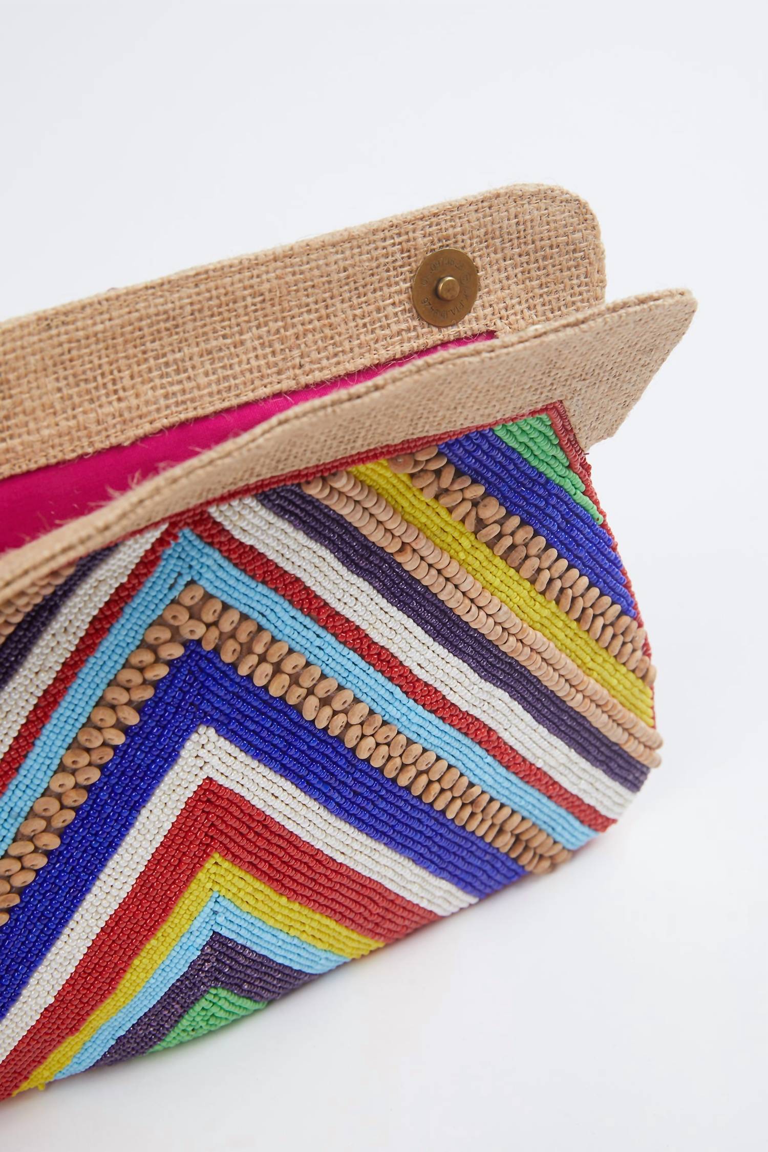 VEE HANDMADE BEADED CLUTCH BAG