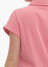 entro Mila Tie Detail Top in light pink - women's shirt - view 4