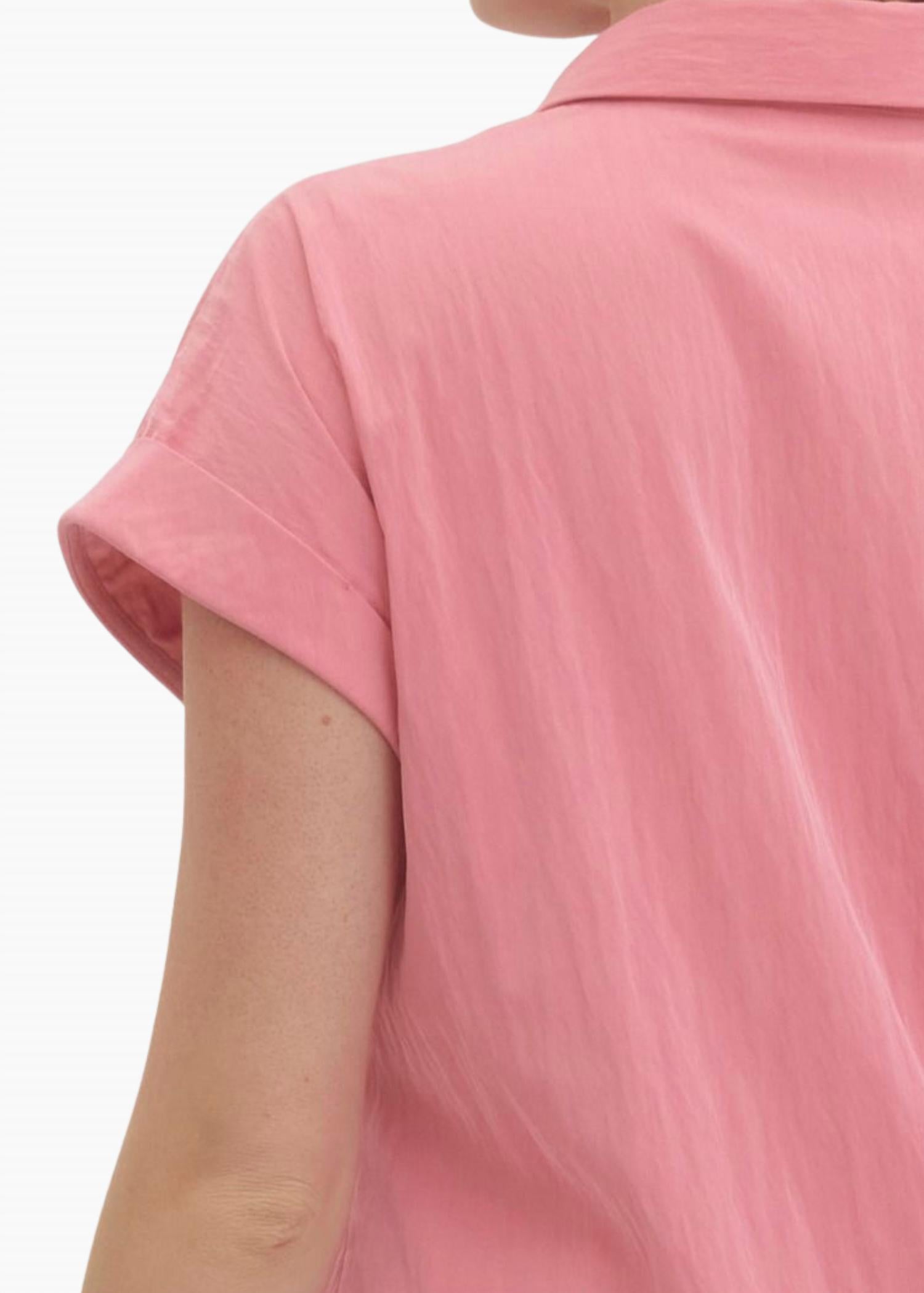 entro Mila Tie Detail Top in light pink - women's shirt - view 4