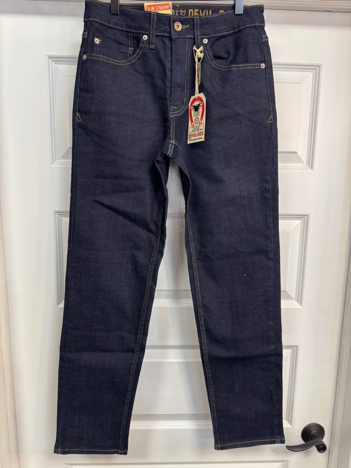 DEVIL-DOG Men's Slim Straight Fort Mills Jeans in dark - men's jeans