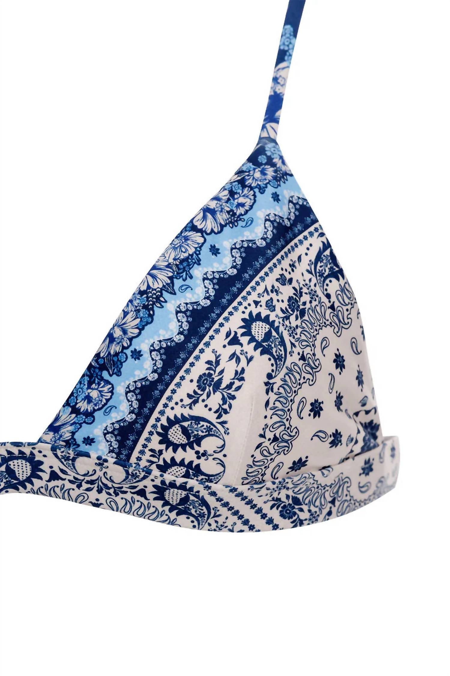 AGUA BENDITA Lisa Atma Bikini Top in blue - women's swimwear - view 5