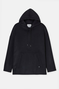 CLOSED Hooded Wool Sweatshirt in black - men's shirt - view 4