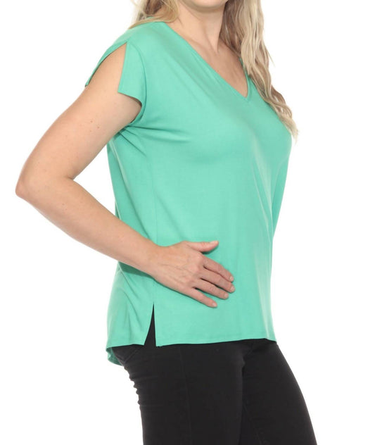 Joseph Ribkoff - V-neck Split Sleeve Loose Fit Top