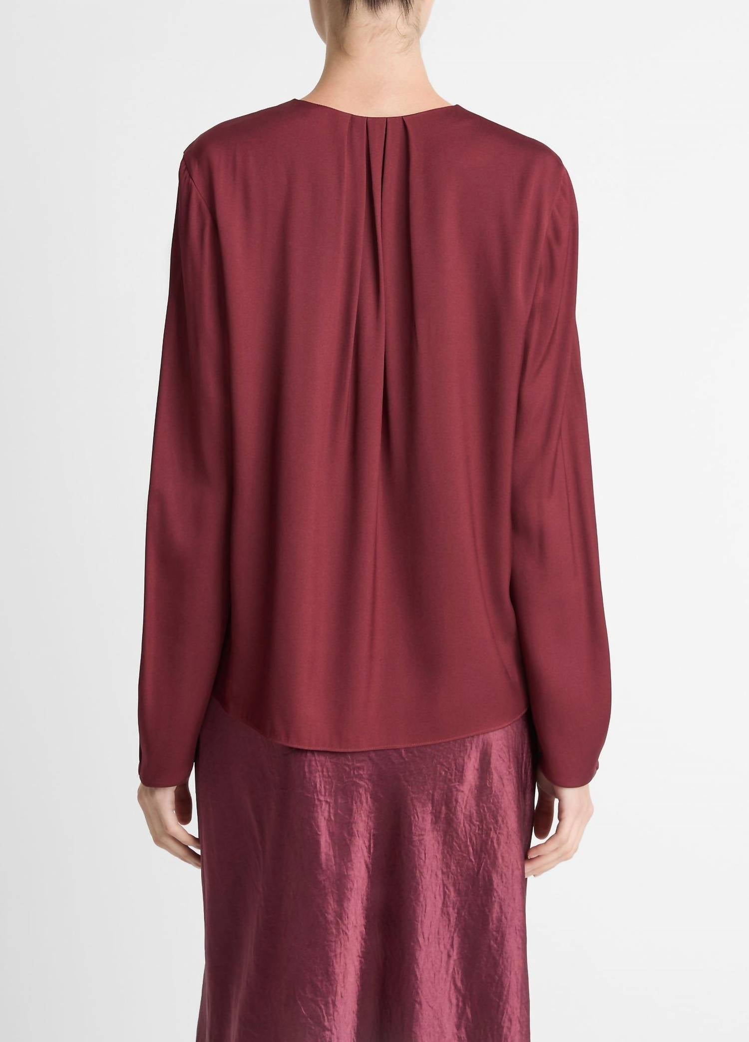 Vince - Pleated Neck Blouse