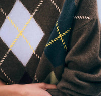 White + Warren - Cashmere Argyle Sweater