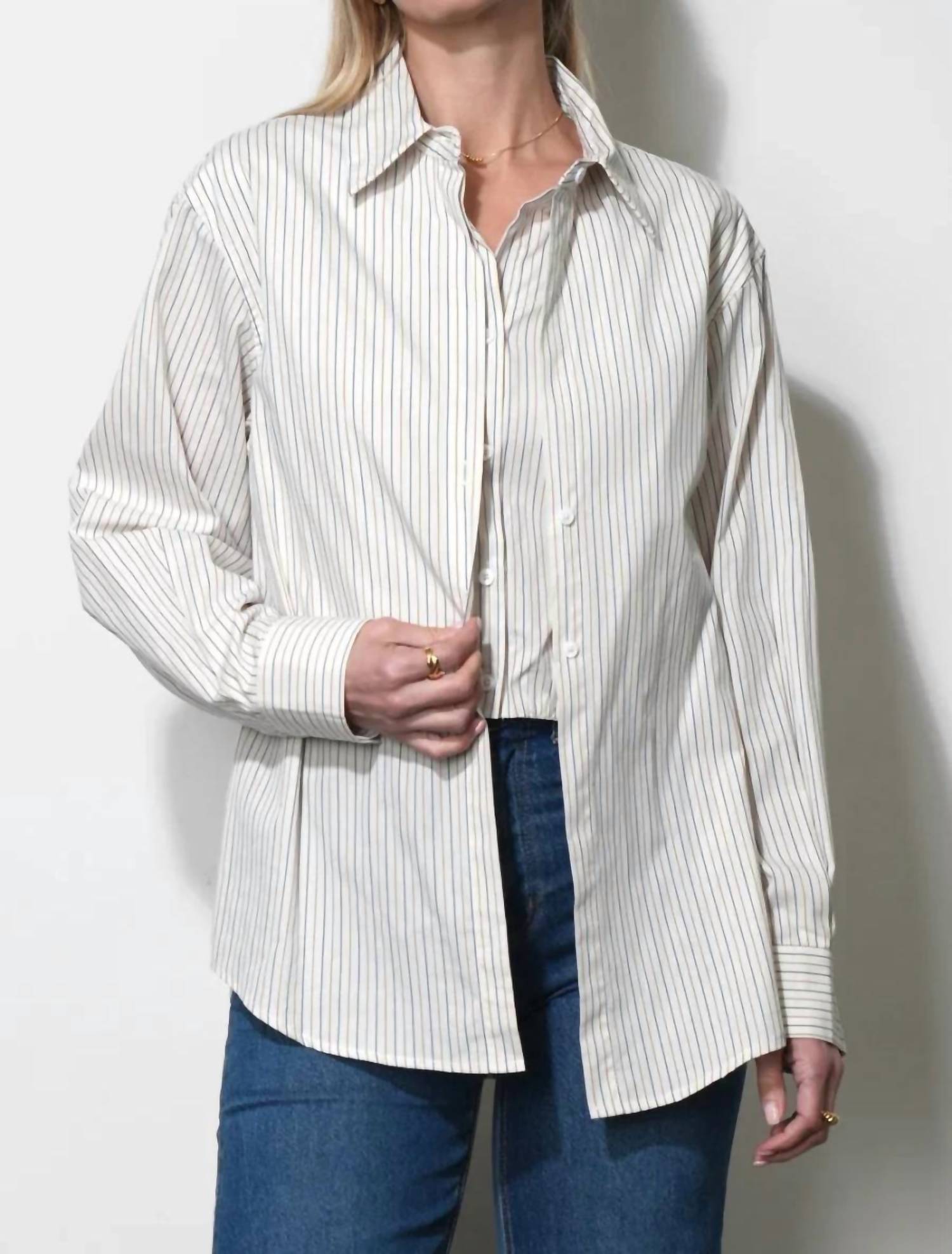 Greylin - Beatrix Twofer Stripe Oversized Shirt