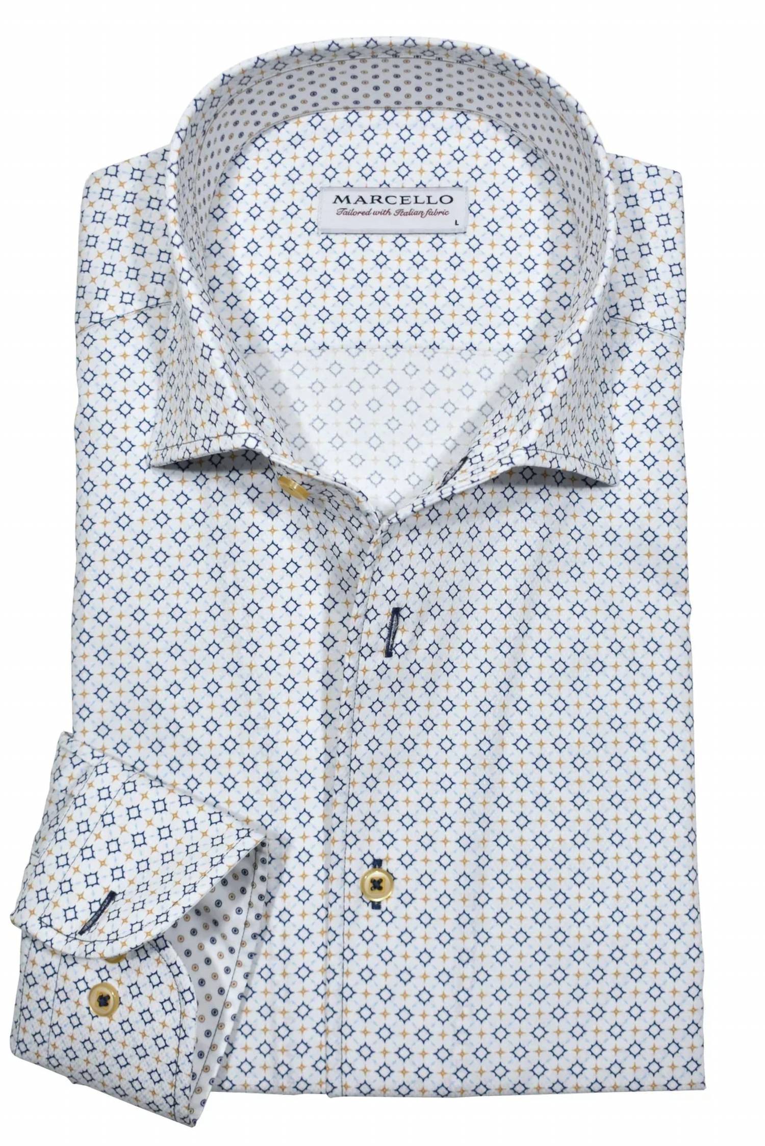 Marcello - Men's Sun Medallion Roll Collar Shirt