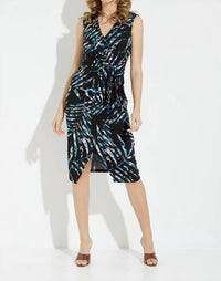 Joseph Ribkoff - Palm Print Wrap Dress