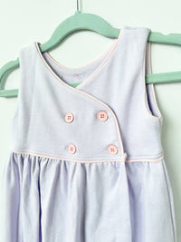 SQUIGGLES Girls Sassy Unicorn Button Back Dress in lavender - kids' dress - alternate view