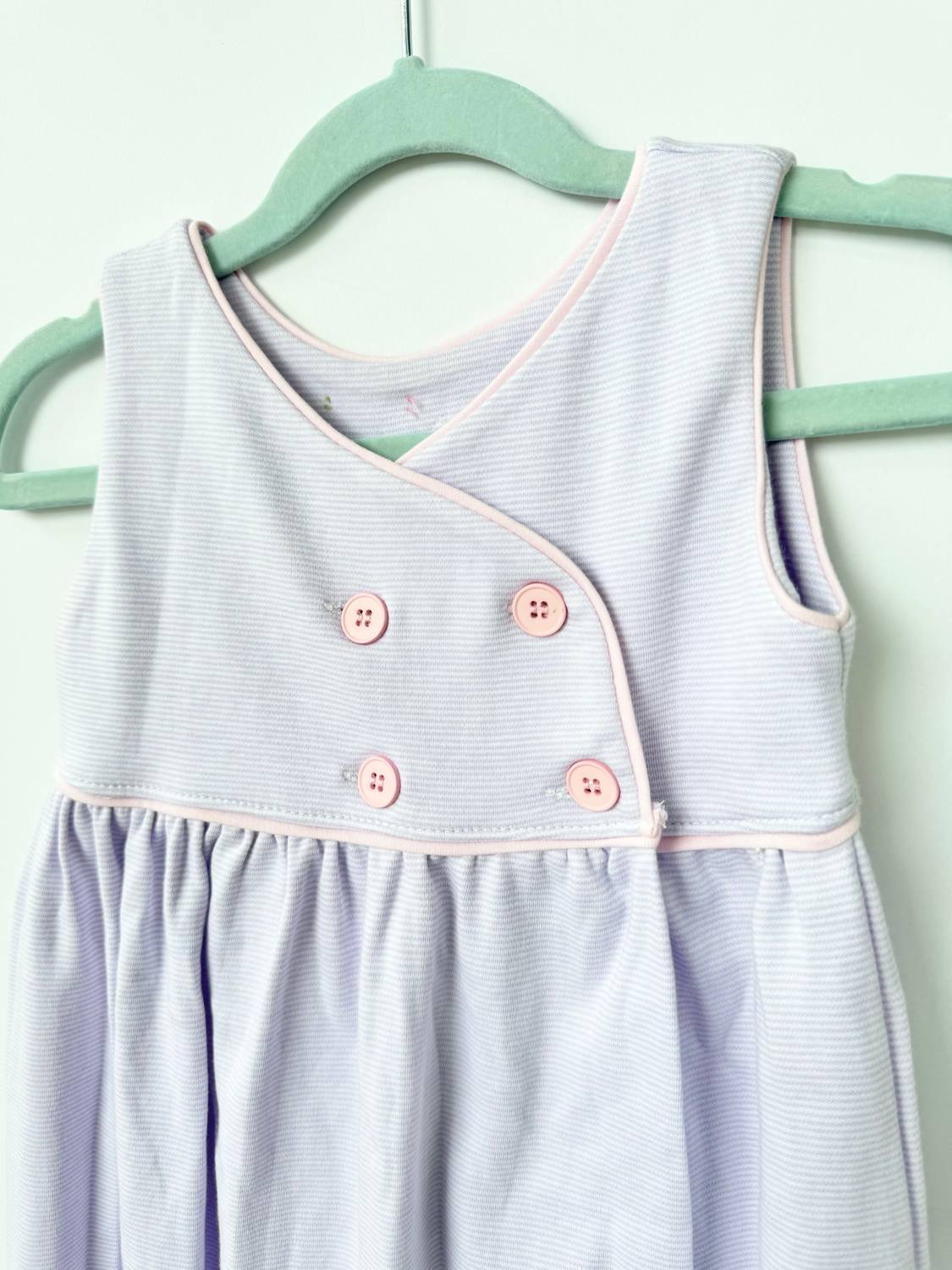 SQUIGGLES Girls Sassy Unicorn Button Back Dress in lavender - kids' dress - alternate view