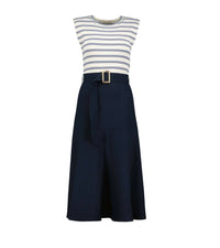 bishop + young Kristopher Twofer Midi Dress in indigo - women's dress - alternate view