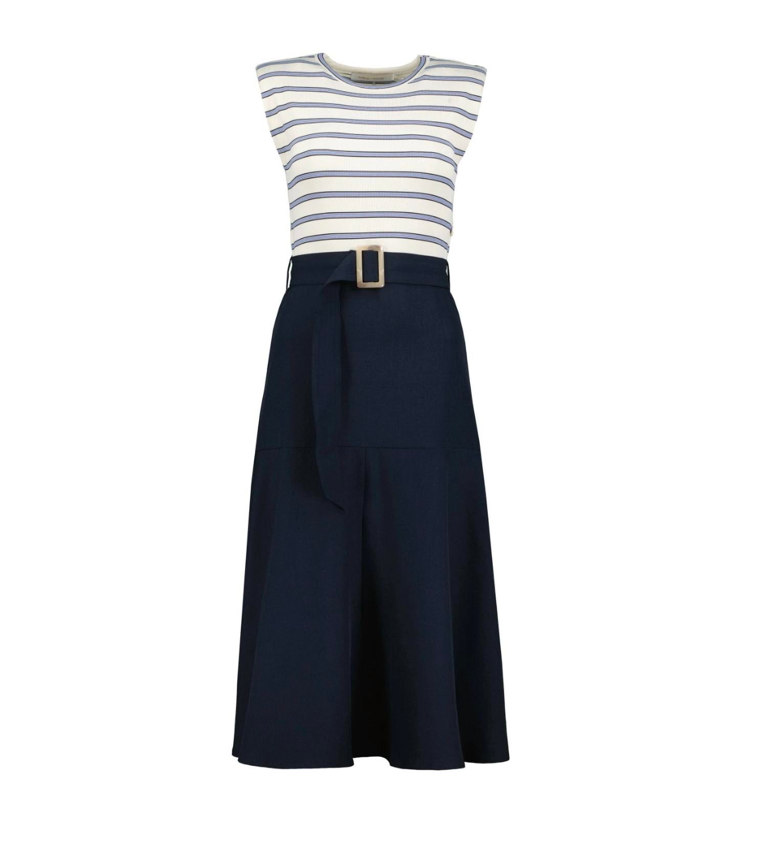 bishop + young Kristopher Twofer Midi Dress in indigo - women's dress - alternate view