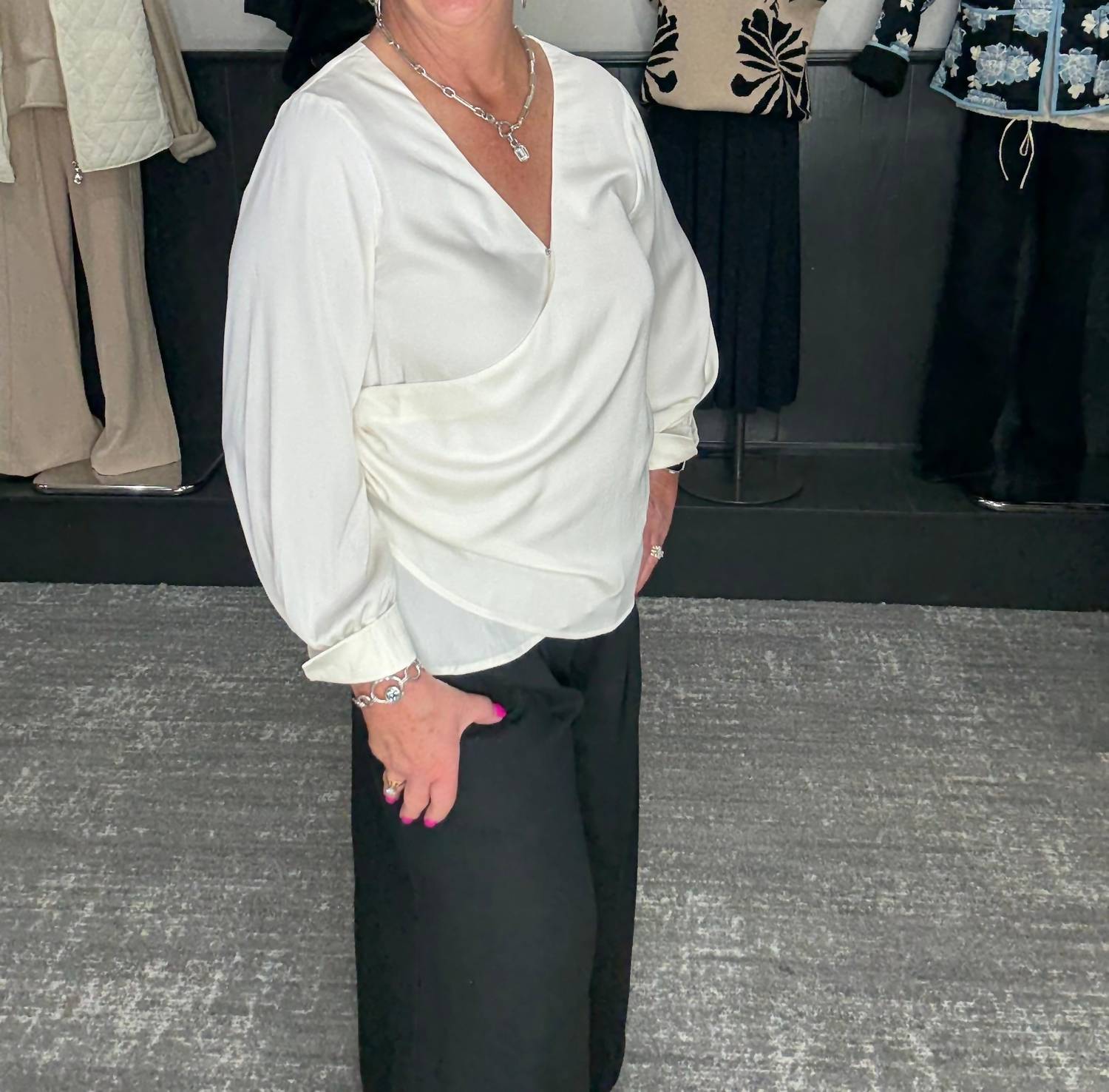 Before You Collection - Satin V-Neck Top