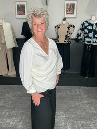 Before You Collection - Satin V-Neck Top