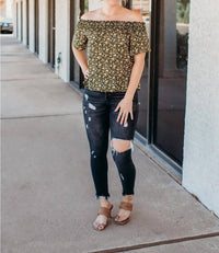 Gilli - Ditsy Off-the-shoulder Top