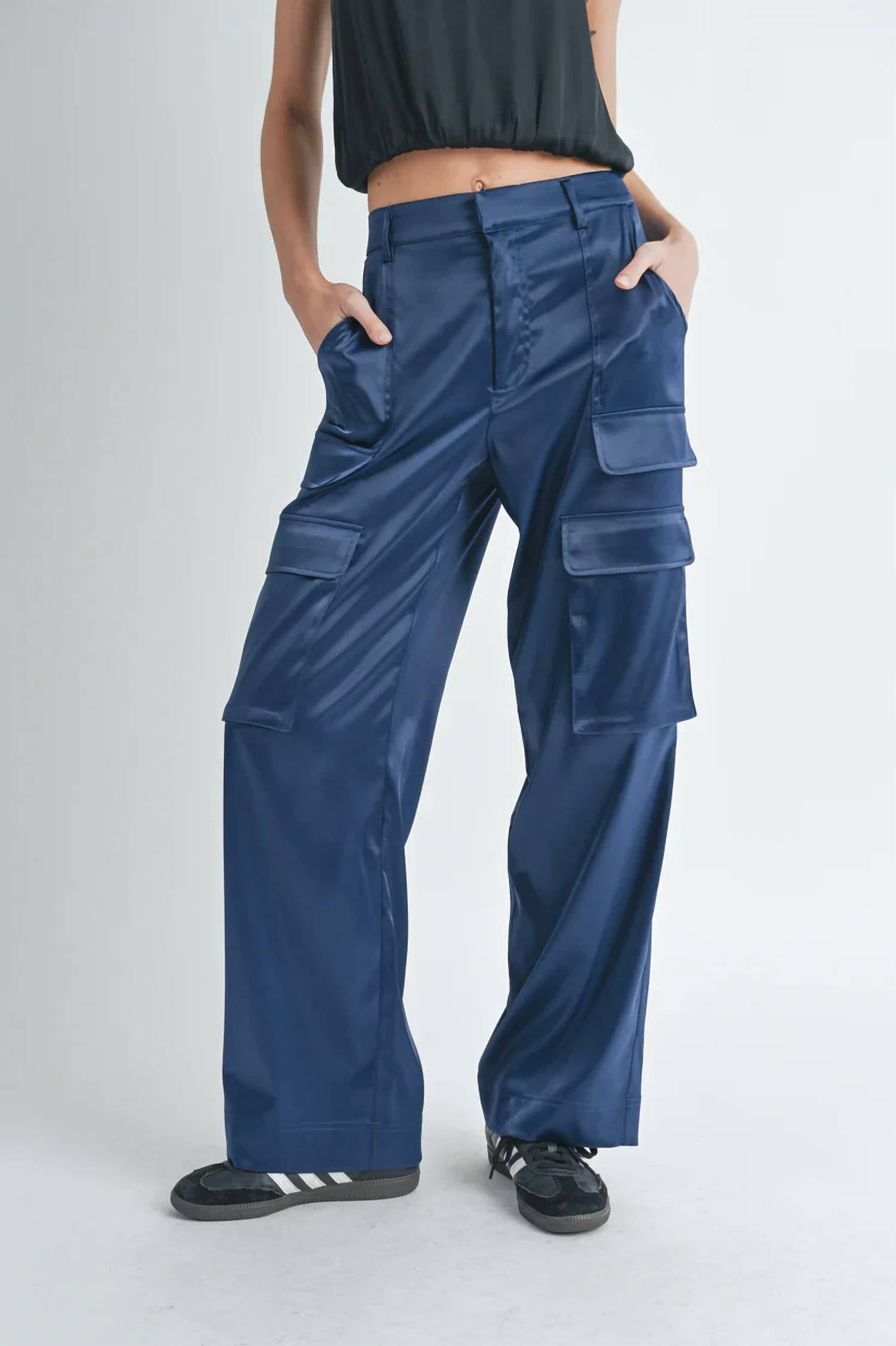 Reset By Jane - Satin Cargo Pants