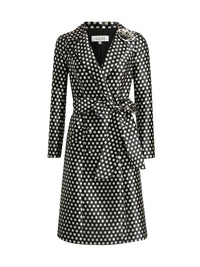 Teri Jon Mikado Polka Dot Shirt Dress in black - women's dress - alternate view