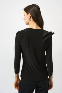 Joseph Ribkoff - Ruffled Crew Neck Pullover