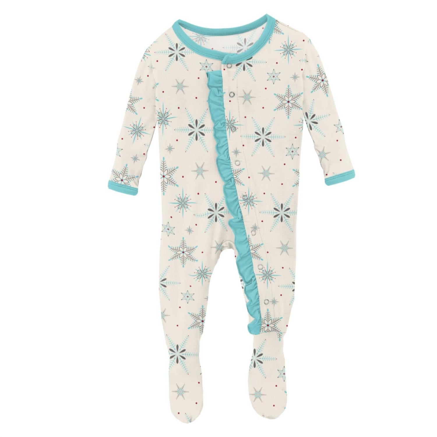 Kickee - Kids' Ruffle Footie with Snaps
