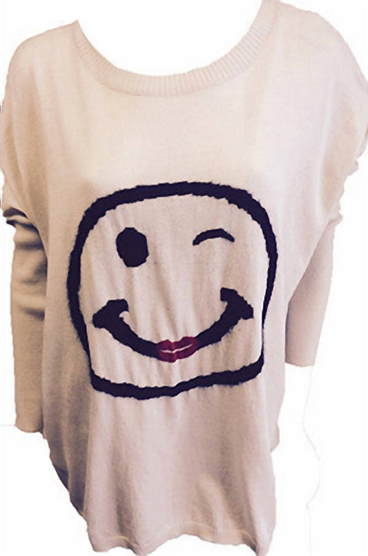 Wink & Smile Emoji Pullover