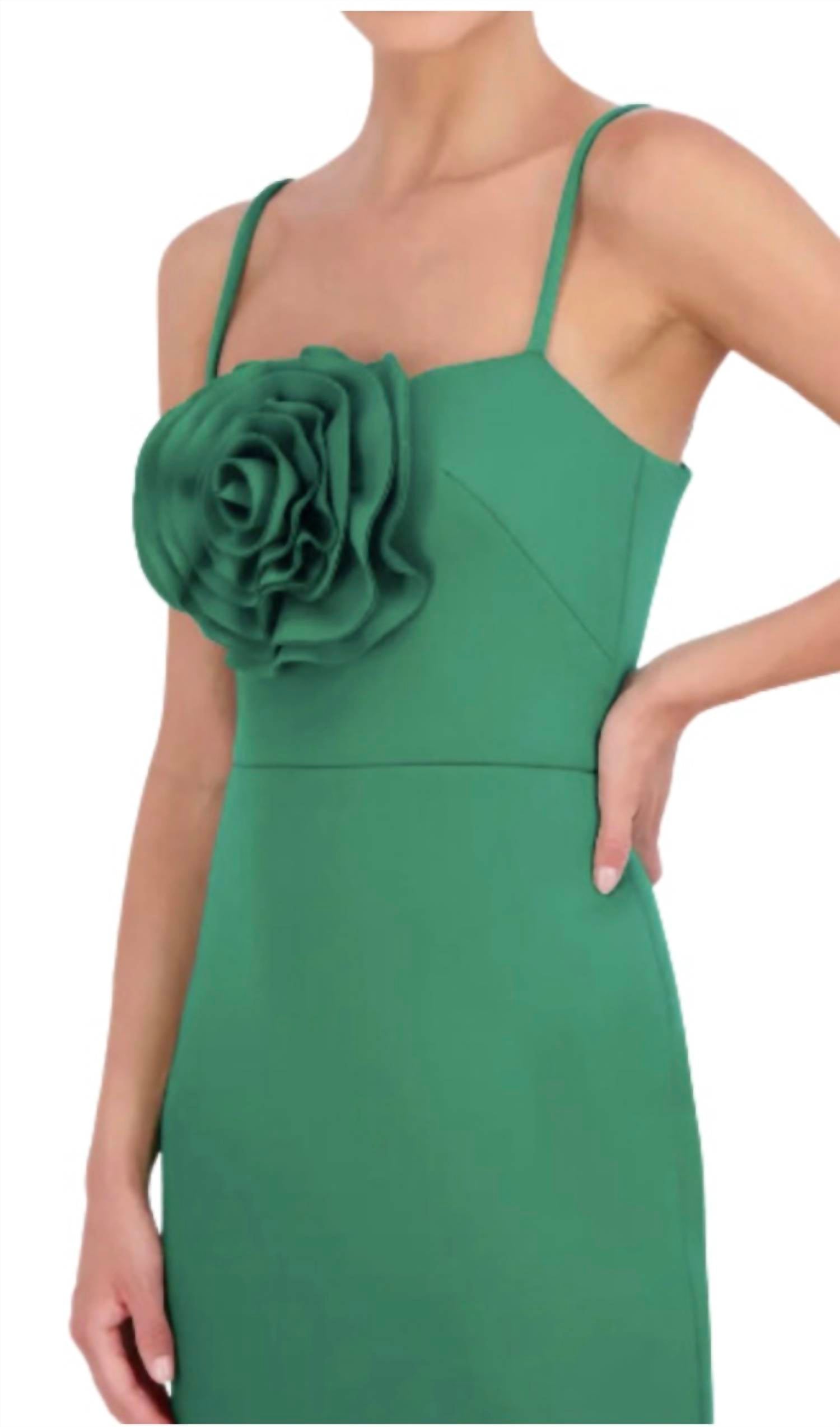 Eliza J - Center Rosette Scuba Cocktail Dress
